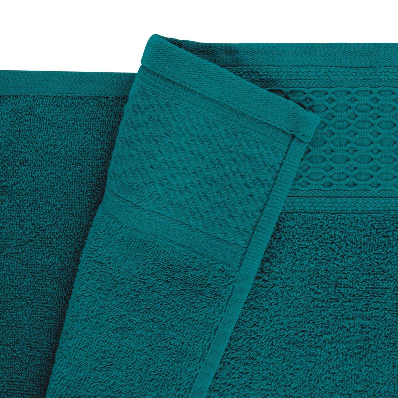 Ręcznik bawełniany 70x140 Solano turkusowy ciemny frotte 470 g/m2-4
