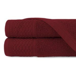 Ręcznik bawełniany 70x140 Solano bordowy frotte 470 g/m2-1