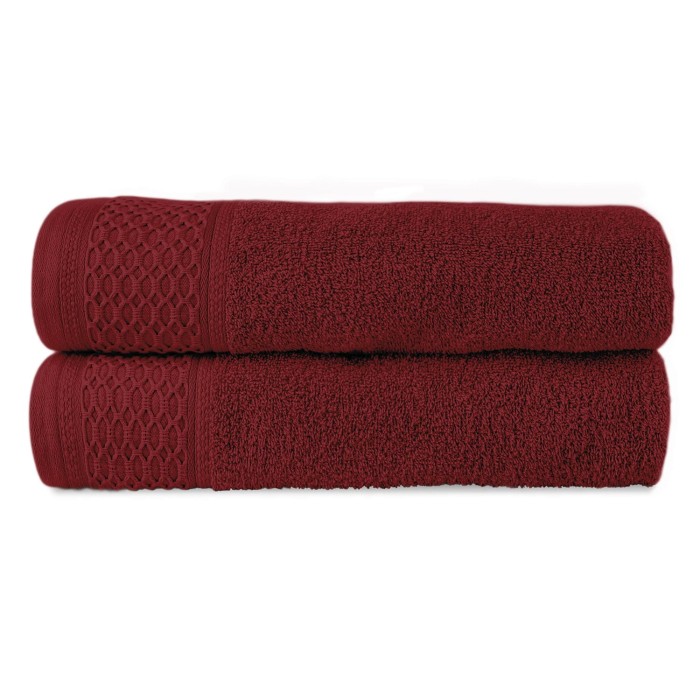 Ręcznik bawełniany 70x140 Solano bordowy frotte 470 g/m2-2