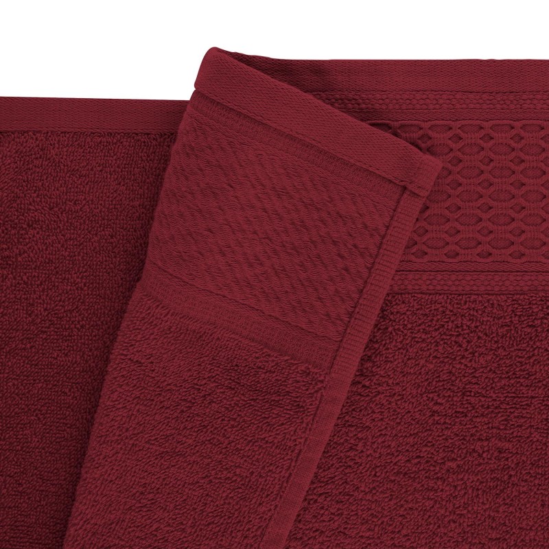 Ręcznik bawełniany 70x140 Solano bordowy frotte 470 g/m2-4