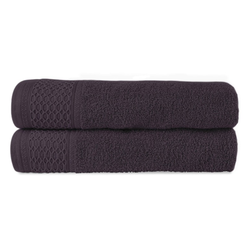 Ręcznik bawełniany 70x140 Solano bakłażanowy frotte 470 g/m2-2