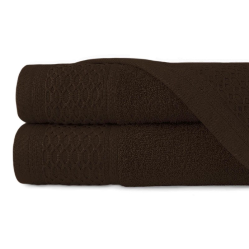 Ręcznik bawełniany 70x140 Solano brązowy ciemny frotte 470 g/m2-1