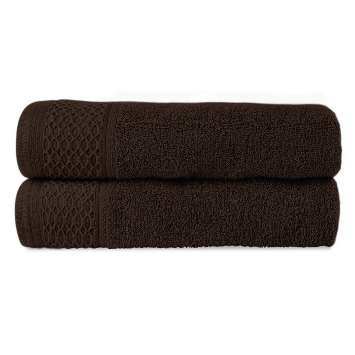 Ręcznik bawełniany 70x140 Solano brązowy ciemny frotte 470 g/m2-2