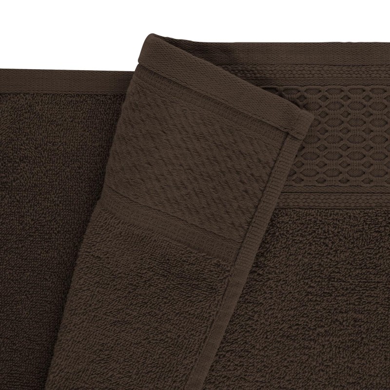 Ręcznik bawełniany 70x140 Solano brązowy ciemny frotte 470 g/m2-4
