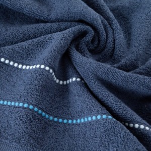 Ręcznik bawełniany 70x140 Suzi granatowy frotte 500 g/m2-4