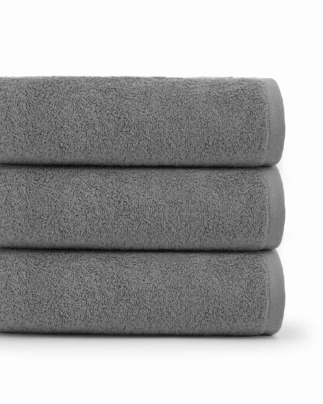 Ręcznik bawełniany 70x140 Primo szary frotte 450 g/m2-1