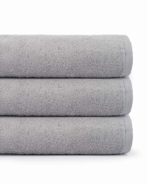 Ręcznik bawełniany 70x140 Primo szary jasny frotte 450 g/m2-1