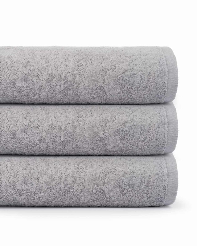 Ręcznik bawełniany 70x140 Primo szary jasny frotte 450 g/m2-1