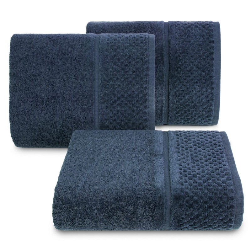 Ręcznik bawełniany 70x140 Ibiza granatowy frotte 550g/m2-2