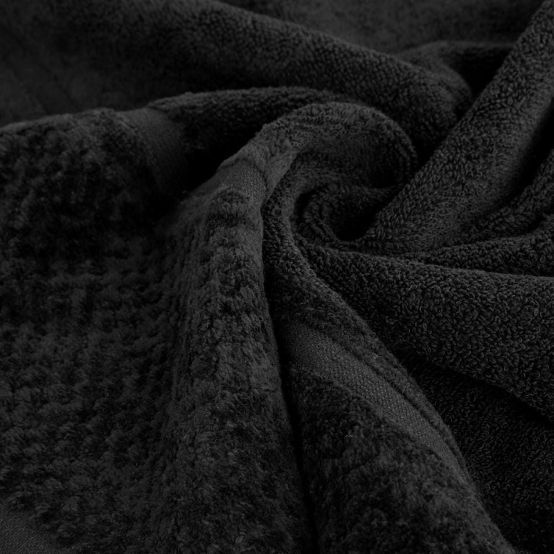 Ręcznik bawełniany 70x140 Ibiza czarny frotte 550g/m2-4