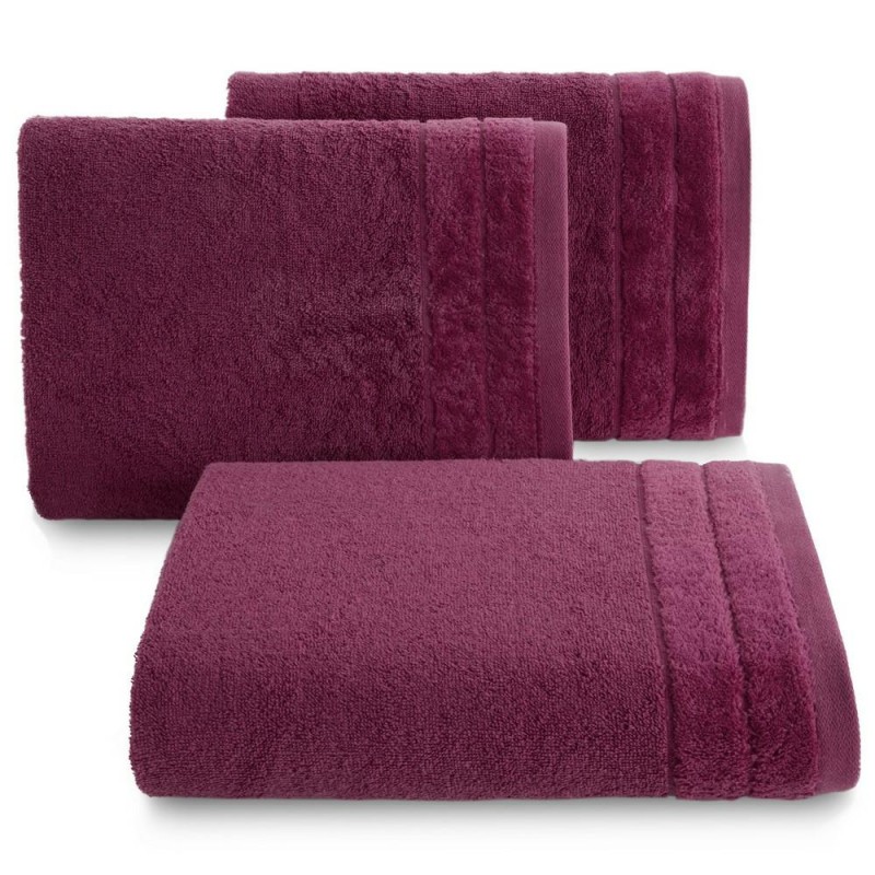 Ręcznik bawełniany 50x90 Damla amarantowy 500g/m2-4