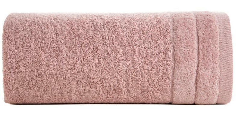 Ręcznik bawełniany 70x140 Damla pudrowy różowy 500g/m2-1
