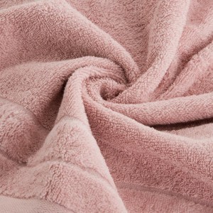 Ręcznik bawełniany 70x140 Damla pudrowy różowy 500g/m2-2