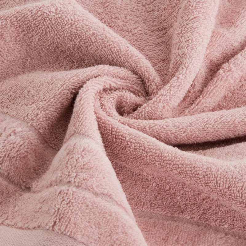 Ręcznik bawełniany 70x140 Damla pudrowy różowy 500g/m2-2