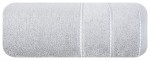 Ręcznik bawełniany 70x140 Mari srebrny z welurową bordiurą 500g/m2
