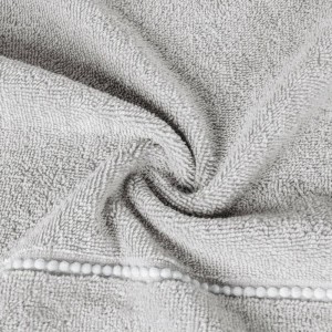 Ręcznik bawełniany 70x140 Mari stalowy z welurową bordiurą 500g/m2-4