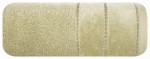 Ręcznik bawełniany 70x140 Mari beżowy z welurową bordiurą 500g/m2