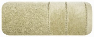 Ręcznik Mari 70x140 beżowy z welurową bordiurą 500g/m2 Eurofirany-1