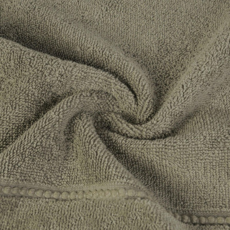 Ręcznik bawełniany 70x140 Mari brązowy jasny z welurową bordiurą 500g/m2-4