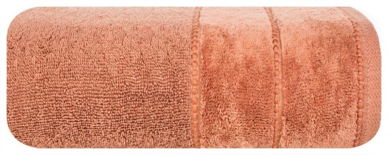 Ręcznik bawełniany 70x140 Mari ceglasty z welurową bordiurą 500g/m2-1