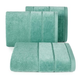 Ręcznik bawełniany 70x140 Mari zielony z welurową bordiurą 500g/m2-2
