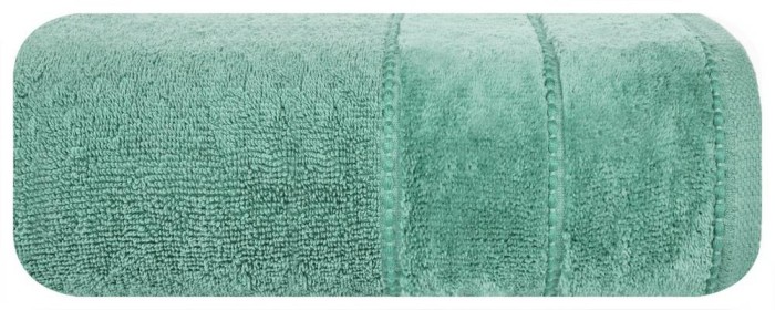 Ręcznik bawełniany 70x140 Mari zielony z welurową bordiurą 500g/m2-1