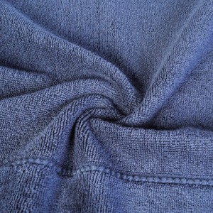 Ręcznik bawełniany 70x140 Mari granatowy z welurową bordiurą 500g/m2-4