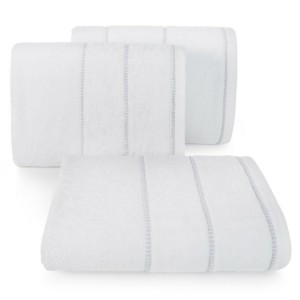 Ręcznik bawełniany 50x90 Mari biały z welurową bordiurą 500g/m2-2