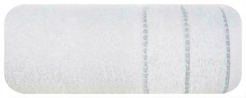Ręcznik bawełniany 50x90 Mari biały z welurową bordiurą 500g/m2-1