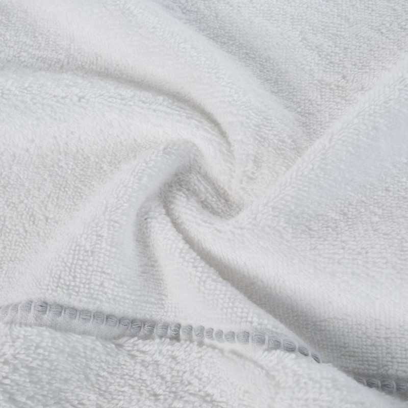 Ręcznik bawełniany 50x90 Mari biały z welurową bordiurą 500g/m2-4