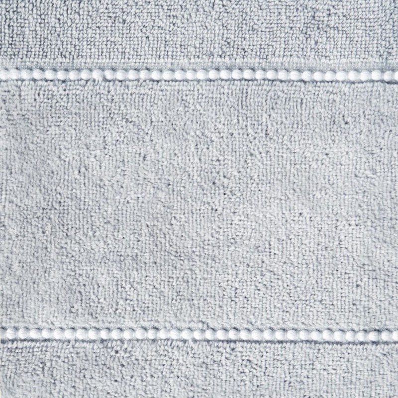 Ręcznik bawełniany 50x90 Mari srebrny z welurową bordiurą 500g/m2-3