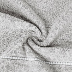 Ręcznik bawełniany 50x90 Mari stalowy z welurową bordiurą 500g/m2-4