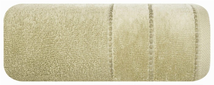 Ręcznik bawełniany 50x90 Mari beżowy z welurową bordiurą 500g/m2-1