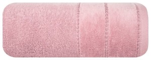 Ręcznik bawełniany 50x90 Mari liliowy różowy z welurową bordiurą 500g/m2-1