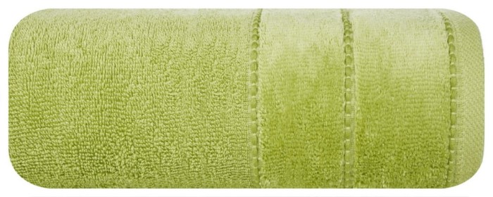 Ręcznik bawełniany 50x90 Mari oliwkowy z welurową bordiurą 500g/m2-1