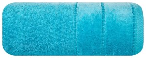 Ręcznik bawełniany 50x90 Mari turkusowy jasny z welurową bordiurą 500g/m2-1