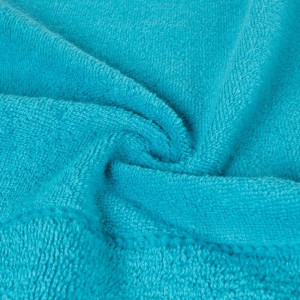 Ręcznik bawełniany 50x90 Mari turkusowy jasny z welurową bordiurą 500g/m2-4