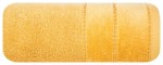 Ręcznik bawełniany 30x50 Mari musztardowy z welurową bordiurą 500g/m2