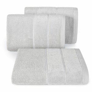 Ręcznik bawełniany 30x50 Mari stalowy z welurową bordiurą 500g/m2-2