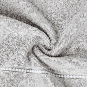 Ręcznik bawełniany 30x50 Mari stalowy z welurową bordiurą 500g/m2-4