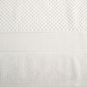 Ręcznik bawełniany 50x90 Jessi kremowy z wytłaczaną krateczką i welurową bordiurą 500g/m2-3