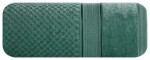 Ręcznik bawełniany 30x50 Jessi zielony ciemny z wytłaczaną krateczką i welurową bordiurą 500g/m2