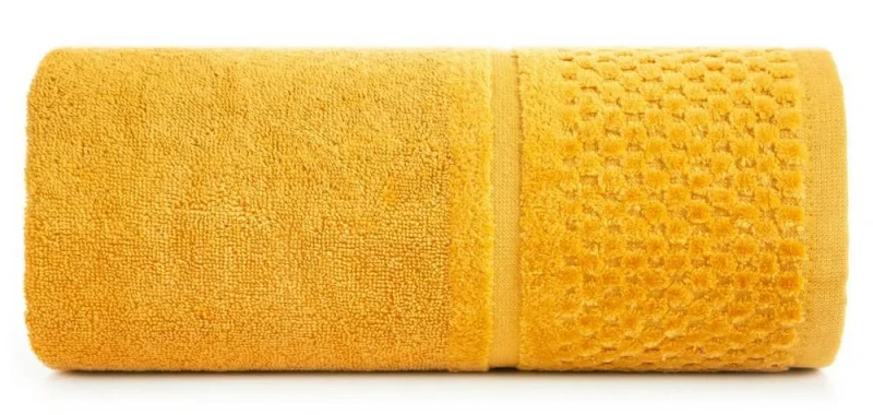 Ręcznik bawełniany 70x140 Ibiza musztardowy frotte 550g/m2-1