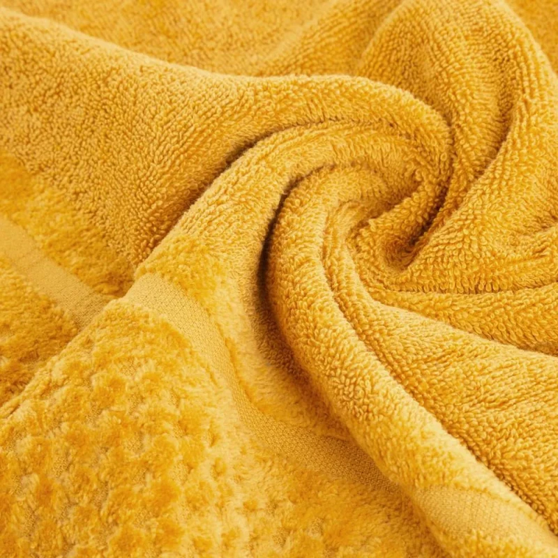 Ręcznik bawełniany 70x140 Ibiza musztardowy frotte 550g/m2-4