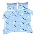 Pościel bawełniana 160x200 Kids 24 niebieska gwiazdki