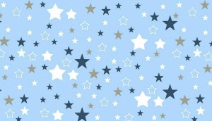 Pościel bawełniana 160x200 Kids 24 niebieska gwiazdki-2