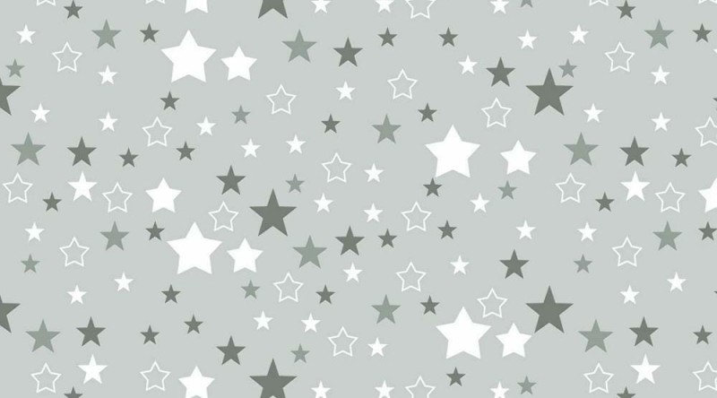 Pościel bawełniana 160x200 Kids 24 szara gwiazdki-2