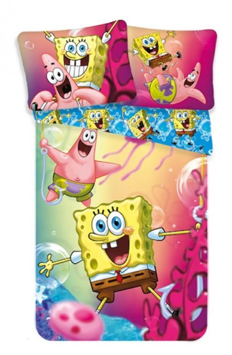 Pościel dla dzieci 140x200 Sponge Bob Kanciastoporty rozgwiazda gąbka SpongeBob-1