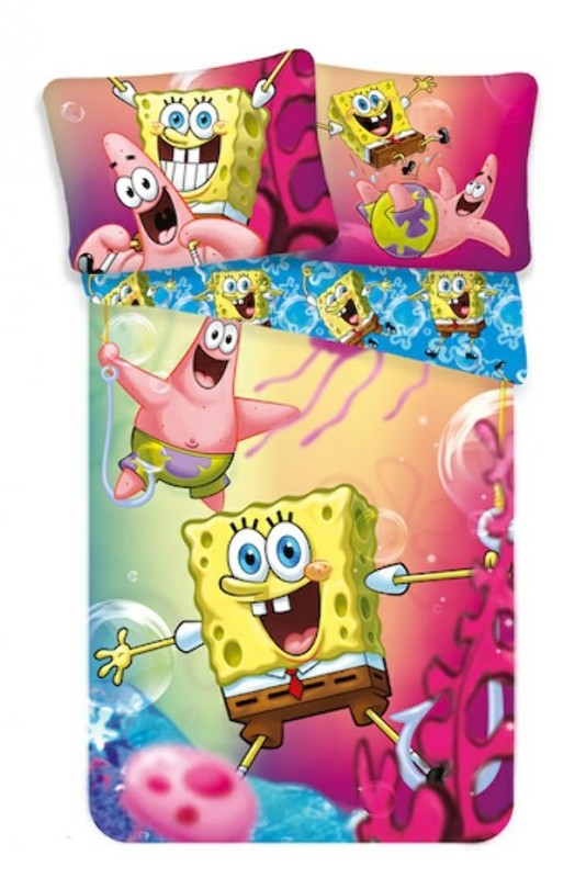 Pościel dla dzieci 140x200 Sponge Bob Kanciastoporty rozgwiazda gąbka SpongeBob-1