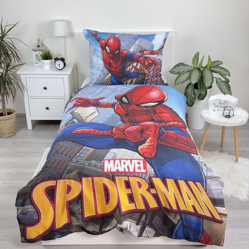 Pościel dla dzieci 140x200 Spiderman Człowiek Pająk niebieska-2